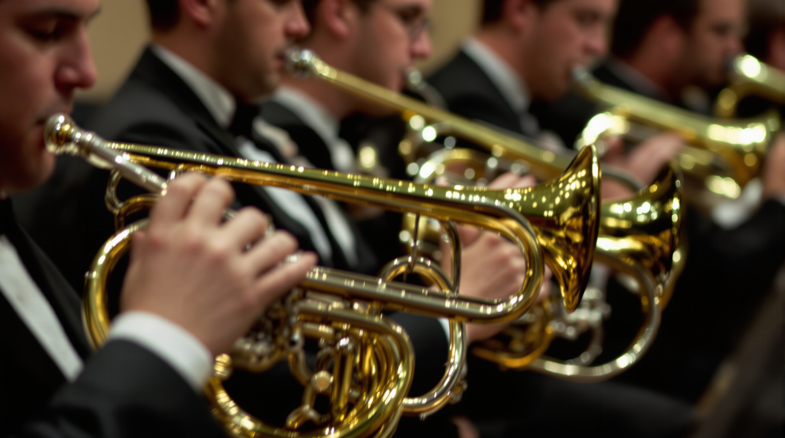 Brass section of wind band ensemble