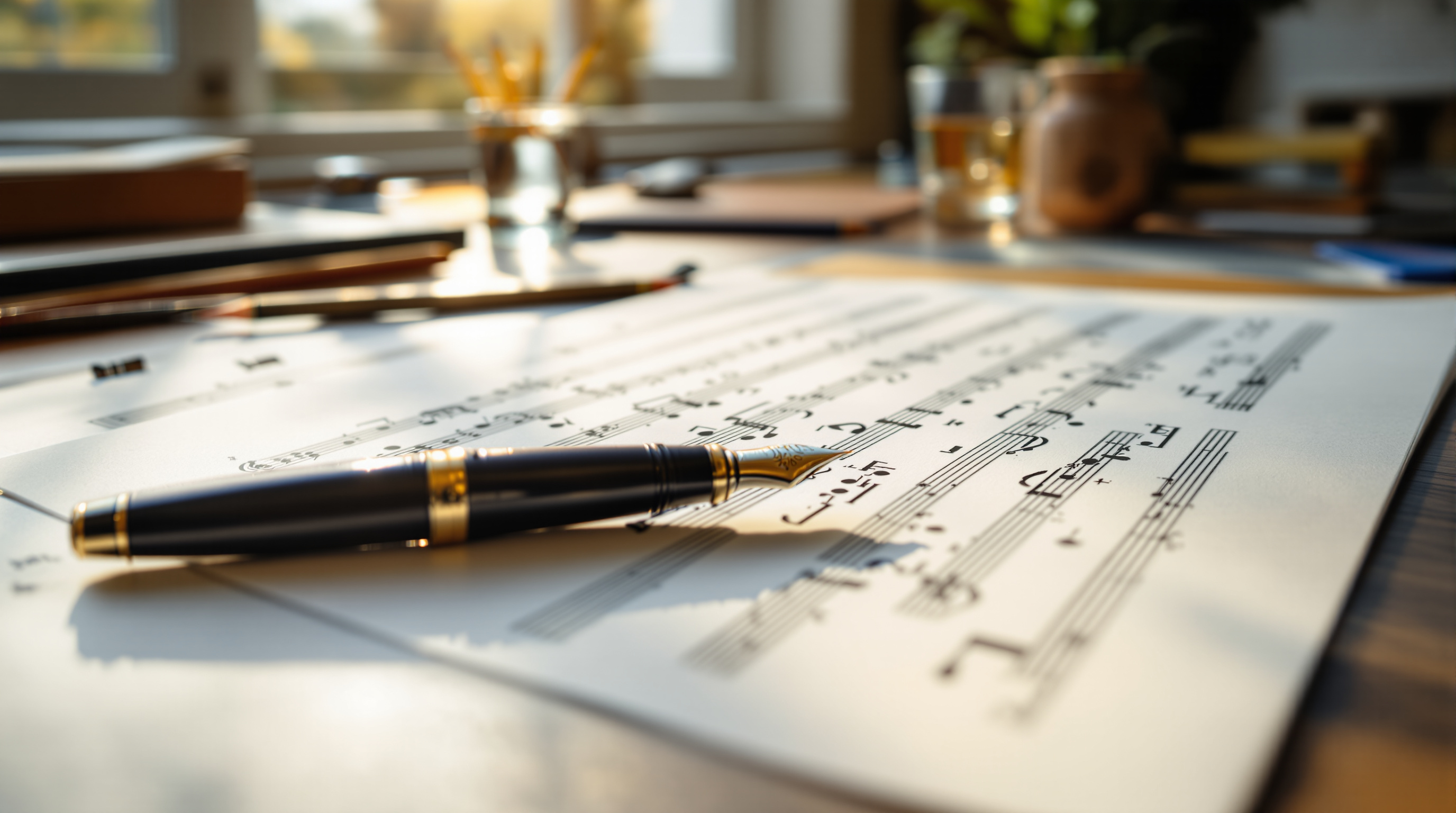 Musical composition score and notation